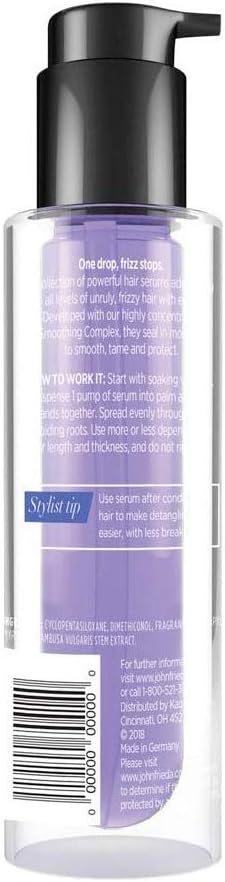 John Frieda 11766 Frizz Ease Extra Strength Serum, 1.69 Ounce Nourishing Treatment for Thick, Coarse Hair, Featuring Bamboo Extract and Provides Salon-caliber Smoothing: Garden & Outdoor