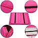 Huhuhero Marker Case, 120 Slots Extendable and Foldable Oxford Organizer with Carrying Handle for Permanent Paint Marker, Dry Erase Marker, Repair Marker Pen, Color Highlighter, Rose Pink