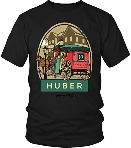 HUBER -Uber Sarcastic Humor T-Shirt For Men, Funny Employee Tee, Top Men Fashion