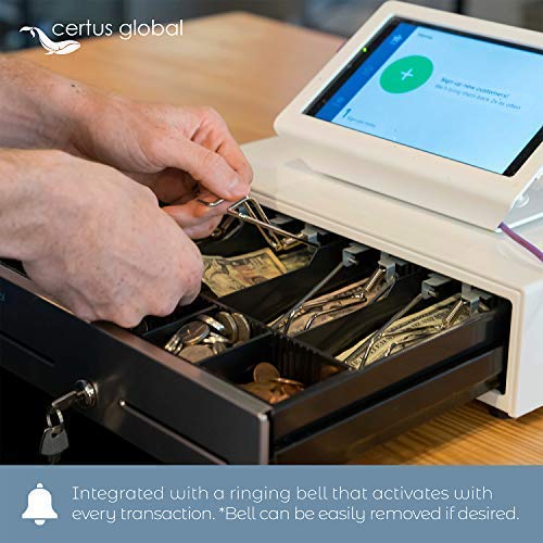 Certus Global Manual Push Open Cash Drawer with Ringing Bell, 4 Bills/5