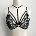 Hemlock Elastic Bandage Bra, Women Lace Lingerie Strap Bralette Bustier Top (S, Black)