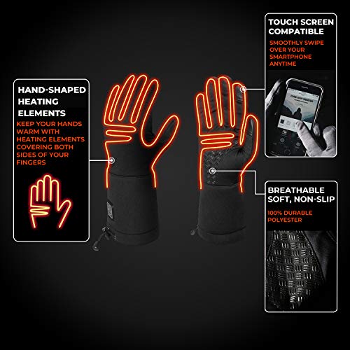 image for ORORO Heated Gloves with Rechargeable Li-ion Battery for Men and Women