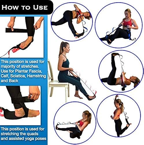 Yoga Straps For Stretching Castle Flexx Stretcher Zenmarkt Stretch Strap With Loops For Foot And Calf - Ideal For Physical Therapy, Achilles Tendonitis Relief, And Plantar Fasciitis - Perfect For Yoga Drop