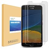 Moto G5 Screen Protector, PLESON [2-Pack] Moto G5 Tempered Glass Screen Protector, [Easy-install Sticker] 2.5D/0.26mm/9H/Bubble Free,Glass Screen Protector for Motorola Moto G 5th Generation