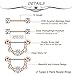 Masedy 2 Pairs 14G 316L Stainless Steel Nipplerings Nipple Tongue Rings Barball CZ Body Piercing Rose Gold