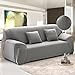 Fanatical Purchase FP Sofa Covers for 3 Cushion Couch Grey Polyester Spandex Stretch Arm Elastic Sofa Slipcover Furniture Protector (♡Sofa (71-90 inch), Grey)