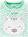 Simple Joys by Carter's Baby Girls' Cotton and Fleece Footed Sleep and Play, Pack of 2, Kitten/Giraffe, 3-6 Months