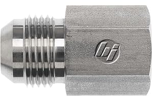 Brennan Industries 2405-08-08 Steel Straight Tube Fitting, 3/4"-16 SAE x 1/2"-14 NPTF Thread, 1/2" Male JIC x 1/2" Female NPTF