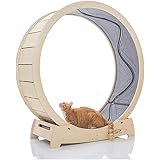 Star Cat Wheel, Cat Treadmill, Exercise Wheel for Running, Spinning, Scratching, and Climbing for Indoor Cats, Premium Birch 