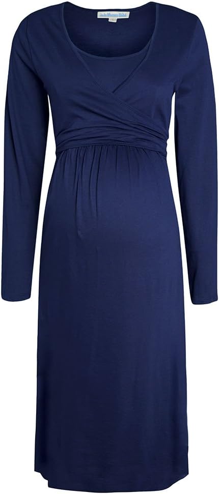 JoJo Maman Maternity & Nursing Tie Dress Midnight Blue