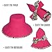 Women Wide Brim Sun Hat Summer Outdoor Foldable Beach Cap Rose Red