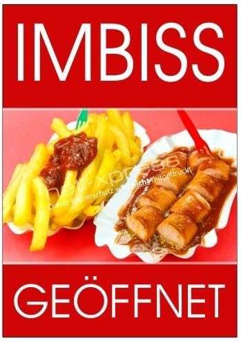 Net Xpress Werbeplakat Imbiss Geoffnet Fur Kundenstopper Plakatstander A1 Plakat Poster Amazon De Kuche Haushalt