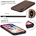 TENDLIN Compatible with iPhone Xs Case/iPhone X Case with Wood Grain Outside Soft TPU Silicone Hybrid Slim Case Compatible with iPhone X and iPhone Xs (Wood & Leather)