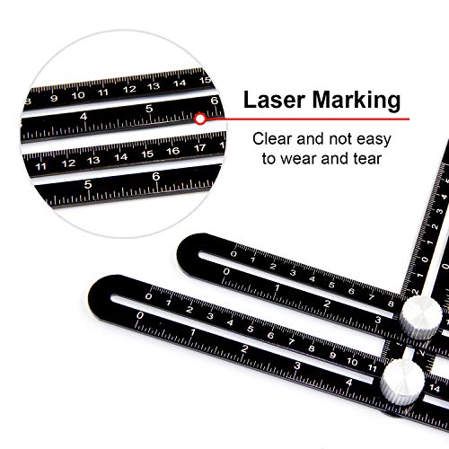 image for Amenitee Angle Layout Measuring Ruler|Universal Angularizer Ruler - Fu