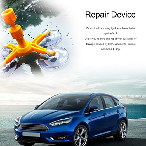 Houkiper Windshield Repair Kit, DIY Car Window Repair Tool, Do-It-Yourself Windshield Chip Crack Repair Kit for Fix Auto Window Glass Scratch, Nicks, Bulls-Eye, Spider Web, Star-Shaped