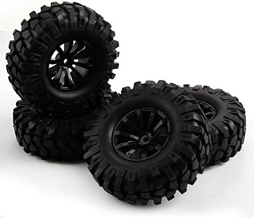 Yiguo 4pcs 108mm RC Crawler Tires Tyre and Wheels 10 Spoke for 1/10 RC Crawler Buggy Car