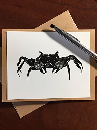 King Crab Note Card - Original Ink Drawing Print