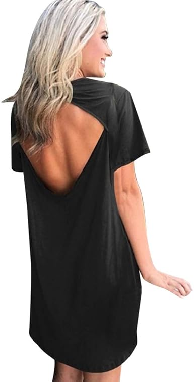 open back casual dress