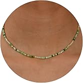 JSJOY Tiny Crystal Beaded Choker Necklaces for Women Colorful Beaded Necklace Dainty Choker Necklaces Simple Boho Jewelry Gifts for Teens Handmade Bead Necklaces Gifts