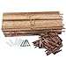 Wood Picture Photo Frame Wall Decor 26×29 inch 30 Clips Ajustable Twines Artworks Prints Multi Pictures Organizer Hanging Display Frames