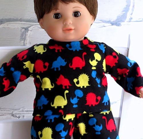 Boy Doll Clothes Dinosaur Pajamas, fits 15 inch Dolls such as Bitty Baby