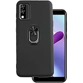 DAMONDY for BLU C5L Max Case Cover 360 Ring Shockproof Soft TPU -Black | BLU C5L Max 2024 Phone Case Rubber Slim with Kickstand [Magnetic Car Mount]