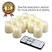 Tea Lights Battery Operated Candles with Remote Flameless Votive Candle LED Tea Light with Timer, Realistic Flickering Tealights Fake Candle Holiday Decoration Battery Remote Candles (12 Set x 1.3