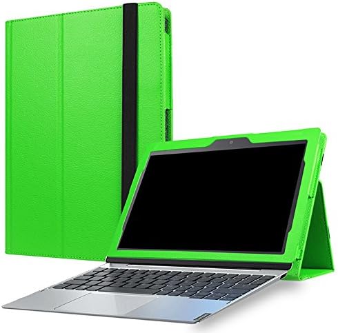 Feicuan Folio Stand Dock Holder Leather Shell Case Cover for Lenovo MIIX 320 10.1 -Green
