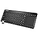 VicTsing Ultra-Slim Mini Wireless Touchpad Keyboard, All-in-One Wireless Keyboard with Built-in Multi-Touch Trackpad for Smart TV HTPC PC Tablet Google Laptop Windows Android - Black