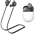 WOFRO Anti-Lost Strap for Google Pixel Buds A-Series Earbuds, Sports Soft Silicone Lanyard Accessories Compatible with Google Pixel Buds A-Series Wireless Earbuds Neck Rope Cord (Black)