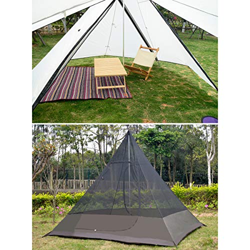 Vidalido Dome Camping Tent - Double Layers Waterproof Anti-UV Windproof Tents, 2-4 Person Family Outdoor Camping Tent (6.87.86.5ft) (White-1) - Thumbnail 3