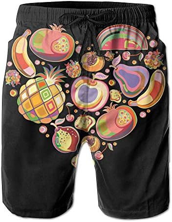 Love Hearts Fruits Apple Newest Men's Workout&amp;swim Trunks Summer Quick Dry Board Shorts