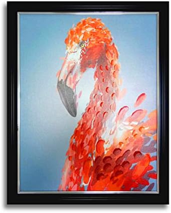 Framed Oil Paintings 3D Flamingo For Wall Decoration Art Ready to Hang for Living Room Dinning Room Home and Wall Art Decoration Size 1620” By Vafoream-Christmas Decorations for Home