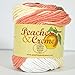 Spinrite Peaches & Creme (Cream) Cotton Yarn Stripes Sandstone Stripes 2 oz