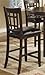 5pc Counter Height Dining Table and Stools Set Dark Cappuccino Finish