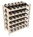Wine Racks America, 36 Bottle Premium Wooden Wine Rack with Display Top, Easy Assembly Modular Wooden Wine Rack, Handcrafted in USA, Pine (Unstained)