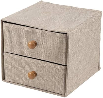 Foldable Storage Bins 2 Drawer Mini Fabric Drawer Closet
