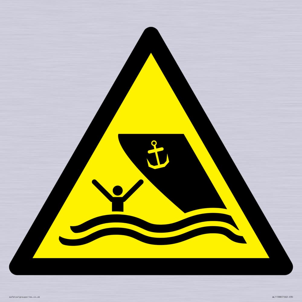 W058 Warning: Boating area Sign - 300x300mm - S30