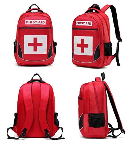 Camoredy Medical First Aid Bag Empty Emergency Treatment Backpack Large First Responder Trauma Bag Waterproof Multi-Pocket for Hiking Travel Field Trips Camping Daycare