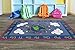 Flagship Carpets CE189-28W Happy World Rug, Children's Classroom Educational Carpet, 5'x8', Rectangle