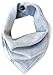 Kishu Baby Organic Blue Gray Reversible Bandana Bib, Gray, One Size