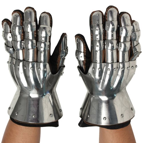 Medieval Renaissance Authentic 14th Century Crusader Hourglass 16 Gauge Steel Gauntlet Replicas