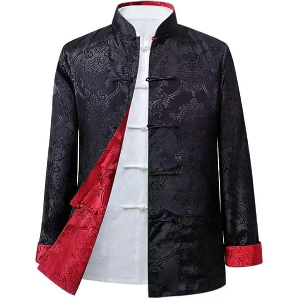GaoLeAve Men's Silk Tang Suit Jacket Traditional Chinese Shirt