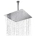 16 Inch Rain Shower Head, NearMoon Super Large Stainless Steel Rainfall Square Showerhead, Ultra Thin Waterfall Bath Shower full Body Covering with Silicone Nozzle and Powerful Spray Performance
