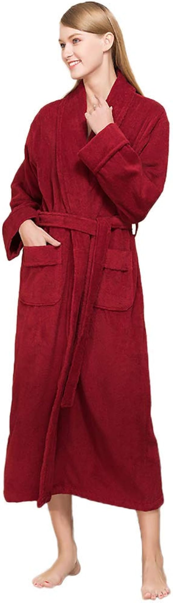 Amazon 高級 テリー布 タオル ホテル バスローブ プレミアム 綿 100 ドレス 男女兼用 パジャマ 吸収 厚く ソフト 通気性 肌に優しい バスローブ 通販