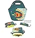 QOGiR Reusable Snack Bags and Sandwich Bags with Handle (Fish) (Fish)