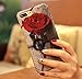 Jesiya iPhone 6 plus/6s Plus Marble Case, Creative Design Beautiful Red Rose Flower Pattern Wth 360 Degree Roating Ring Stand Case Ultra Thin Cover for iPhone 6 plus/6s Plus 5.5