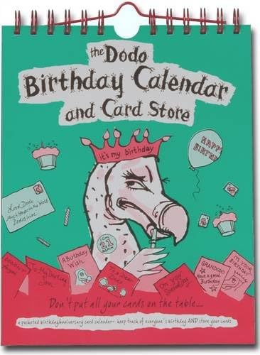 Dodo Birthday Calendar and Card Store: A Pocketed Birthday/Anniversary Card Calendar - Keep Track of Everyone's Birthday AND Store Your Cards (Dodo Pad) Calendar – 26 April 2013