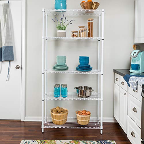 Honeycando SHF01573 5Tier Adjustable Shelving System, 14Inch by 36