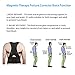 Magnetic Back Support for Posture Corrector with 10 Magnets and Adjustable Straps and Breathable Mesh Panels (Black, M)
